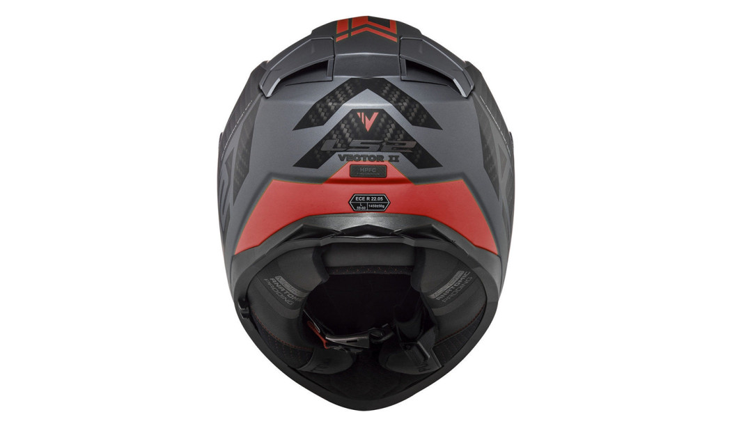 LS2 VECTOR II FF811 SPLITTER ΚΡΑΝΟΣ FULL FACE MATT TITANIUM RED