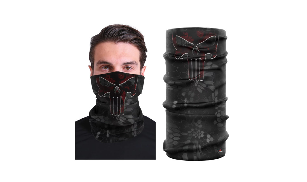 AGVPRO B019 ΜΠΑΝΤΑΝΑ ΛΑΙΜΟΥ SKULL RED UVPF 50+