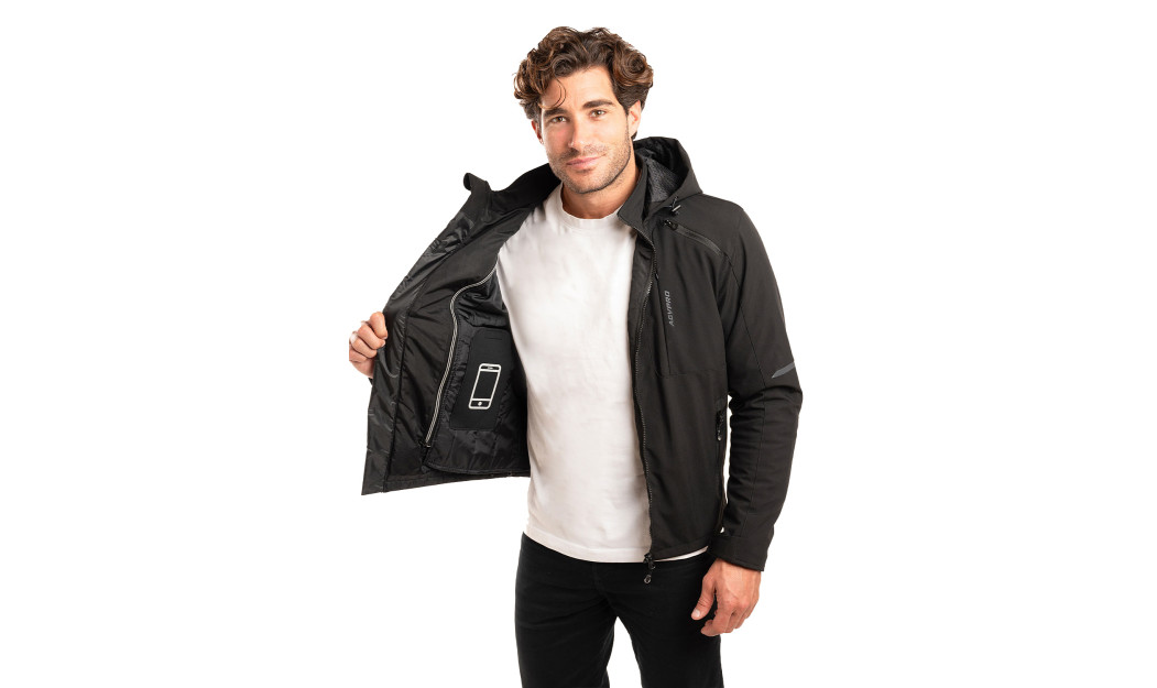 AGVPRO URBANO-DR ΜΠΟΥΦΑΝ ΜΗΧΑΝΗΣ SOFT SHELL ΜΑΥΡΟ