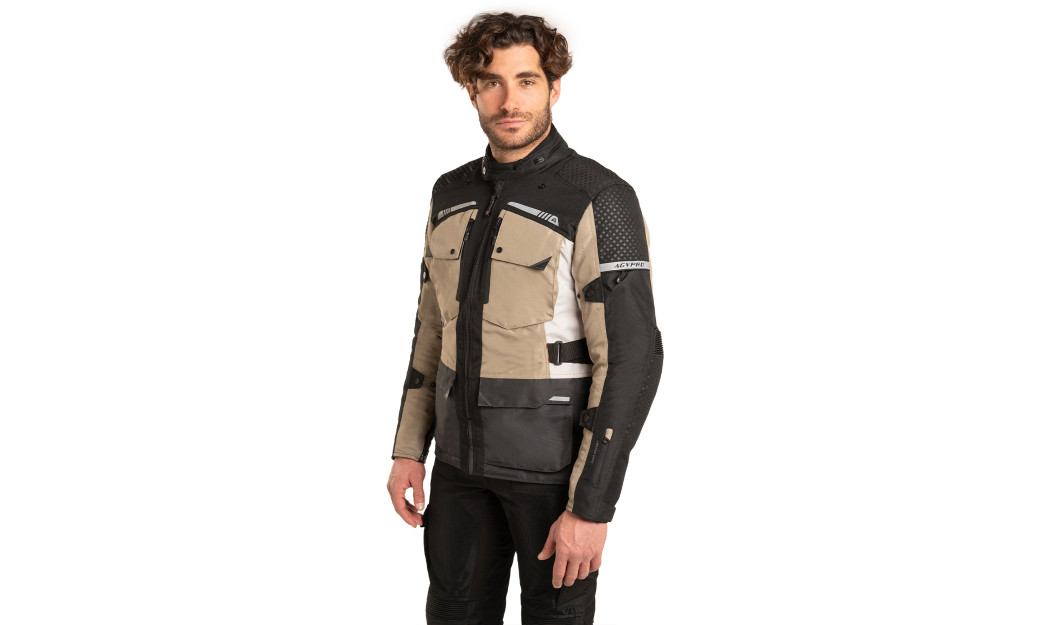 AGVPRO COMMANDER TOURING ΜΠΟΥΦΑΝ ΜΗΧΑΝΗΣ 4 ΕΠΟΧΩΝ BEIGE/BLACK 