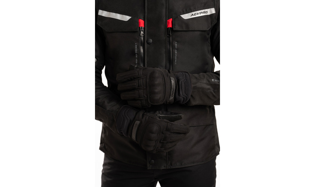 AGVPRO TORNADO DRY-TEX ΜΠΟΥΦΑΝ ΜΗΧΑΝΗΣ 3/4 ΜΑΥΡΟ 