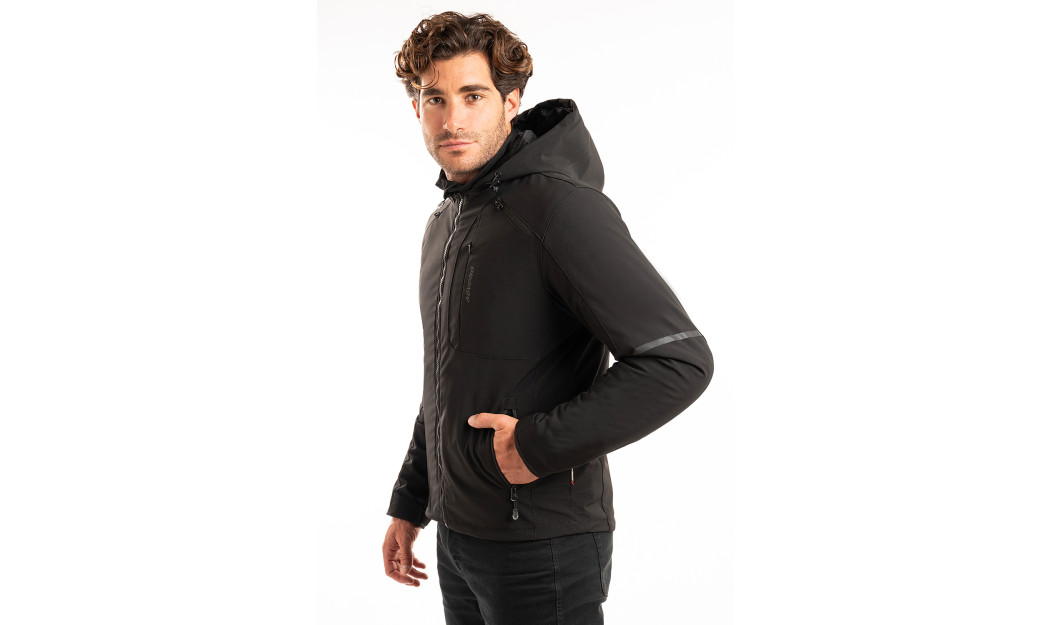 AGVPRO URBANO-DR ΜΠΟΥΦΑΝ ΜΗΧΑΝΗΣ SOFT SHELL ΜΑΥΡΟ