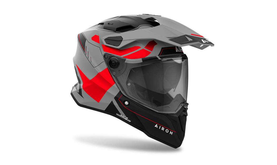 AIROH COMMANDER II REVEAL ΚΡΑΝΟΣ FULL FACE ENDURO MATT GREY FLUO RED