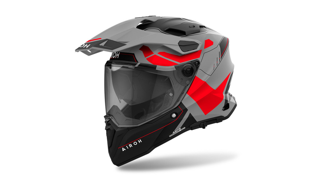 AIROH COMMANDER II REVEAL ΚΡΑΝΟΣ FULL FACE ENDURO MATT GREY FLUO RED