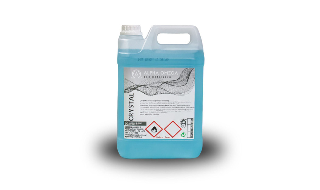 ALPHA OMEGA CRYSTAL VIEW ΚΑΘΑΡΙΣΤΙΚΟ ΤΖΑΜΙΩΝ (GLASS CLEANER) 5L