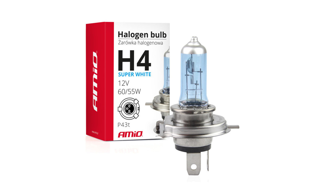 AMIO ΛΑΜΠΑ ΑΛΟΓΟΝΟΥ 12V 60/55W 5500Κ P43T 1 ΤΕΜ.