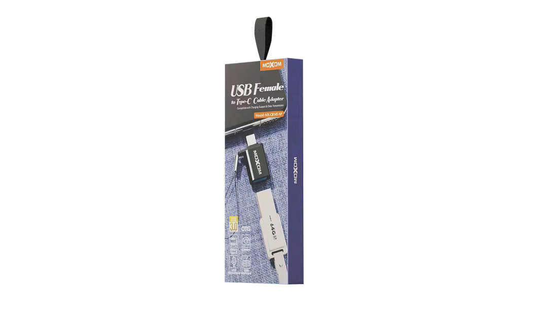 MOXOM CB145 ΠΡΟΣΑΡΜΟΓΕΑΣ ΦΟΡΤΙΣΗΣ USB 3.0 ΘΗΛΥΚΟ TYPE-C ΑΡΣΕΝΙΚΟ