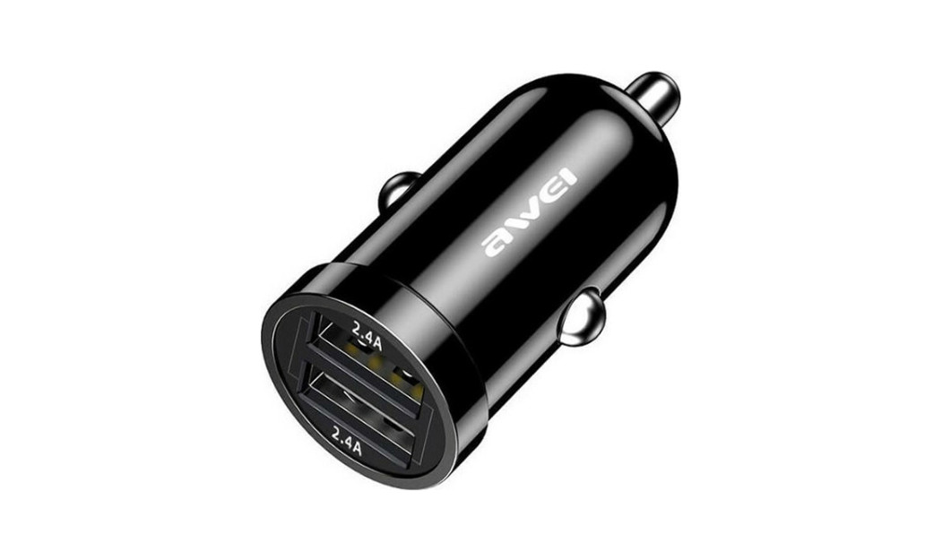 AWEI ΦΟΡΤΙΣΤΗΣ ΑΥΤΟΚΙΝΗΤΟΥ USB Χ2 2.4Α SMART MINI