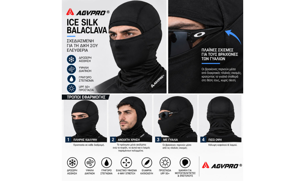 AGVPRO TACTICAL ΜΠΑΛΑΚΛΑΒΑ FULL FACE (ONE SIZE)