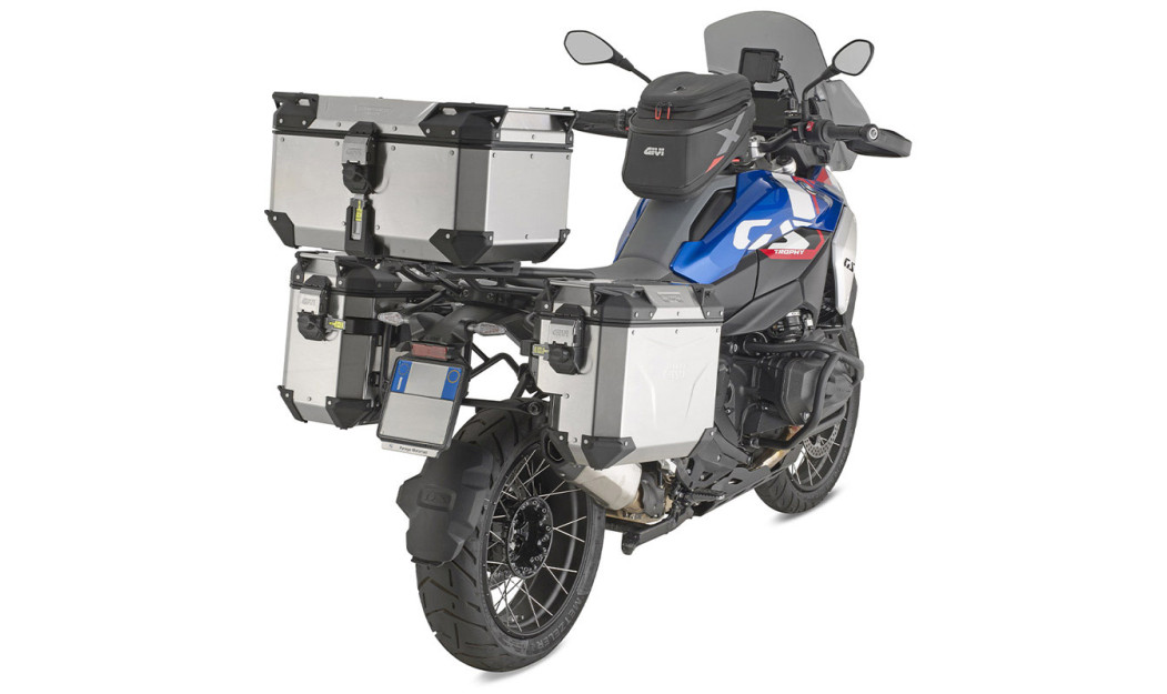 ΒΑΛΙΤΣΑ ΜΗΧΑΝΗΣ ΤΕΤΡΑΓΩΝΗ ΑΛΟΥΜΙΝΙΟΥ ΑΣΗΜΙ GIVI OBKEV58A EVO 58LT MONOKEY ΧΩΡΙΣ ΠΙΑΣΤΡΑ ΚΑΙ ΚΛΕΙΔΙ