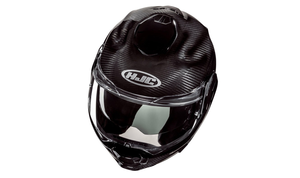 HJC F100 CARBON SOLID BLACK ΚΡΑΝΟΣ FLIP UP SYSTEM