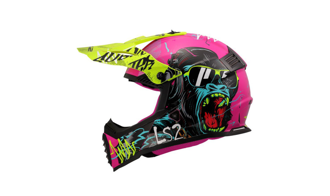 LS2 MX437J FAST EVO II MINI GORILLA ΚΡΑΝΟΣ ΠΑΙΔΙΚΟ ENDURO PINK