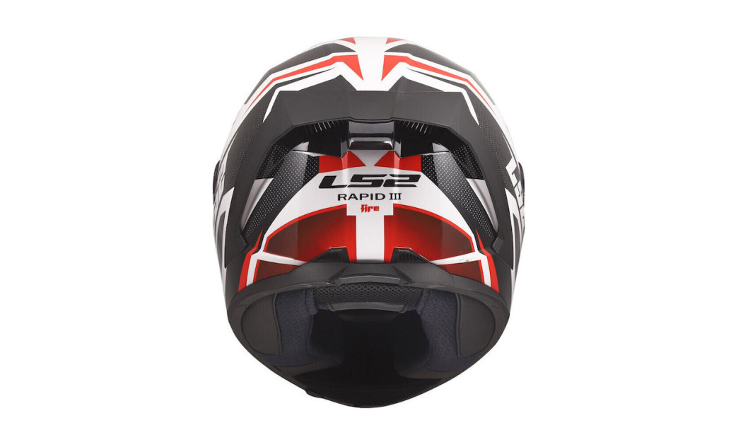 LS2 RAPID III XTREM FF820 ΚΡΑΝΟΣ FULL FACE RED WHITE BLACK