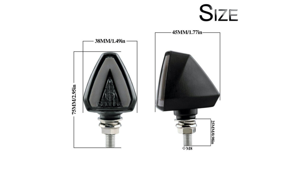  AGVPRO LUM-125 LED ΦΛΑΣ ΜΗΧΑΝΗΣ ΦΛΑΣ ΚΑΙ ΦΡΕΝΩΝ 2 ΣΕ 1 2ΤΕΜ
