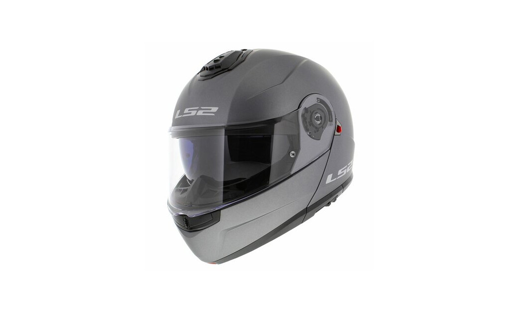 LS2 FF908 STROBE II ΚΡΑΝΟΣ ΜΗΧΑΝΗΣ FLIP UP MATT TITANIUM