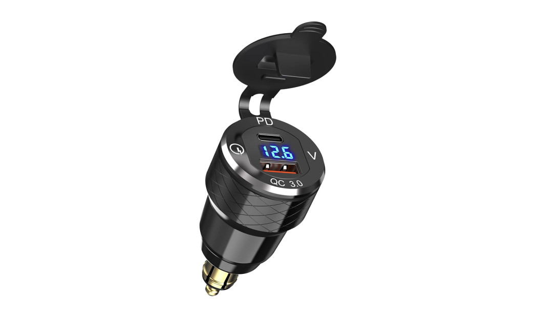 AGVPRO PD-3 ΑΝΤΑΠΤΟΡΑΣ ΦΟΡΤΙΣΤΗΣ ΜΟΤΟ TYPE C & USB & ΒΟΛΤΟΜΕΤΡΟ ΓΙΑ BMW/DUCATI/TRIUMPH