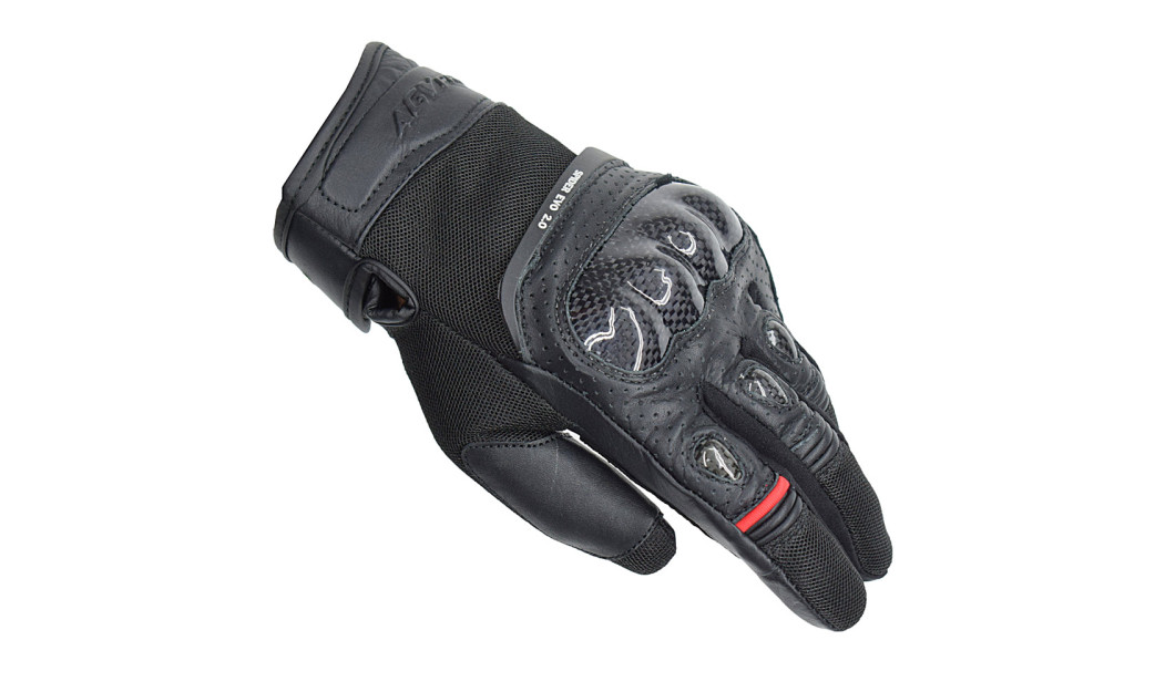 AGVPRO SPIDER EVO 2.0  CARBON ΑΕΡΙΖΟΜΕΝΑ ΓΑΝΤΙΑ ΜΗΧΑΝΗΣ BLACK/RED