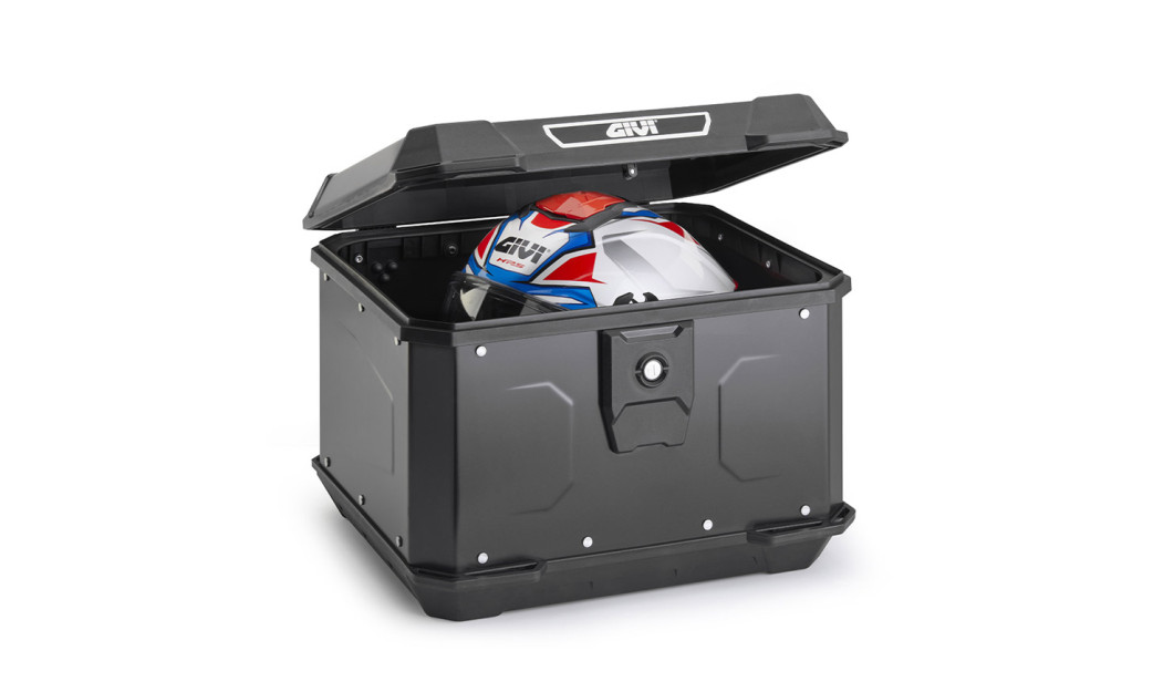 ΒΑΛΙΤΣΑ GIVI ALP44B ΑΛΟΥΜΙΝΙΟΥ ΜΑΥΡΗ MONOLOCK 44LT ΜΕ ΠΙΑΣΤΡΑ