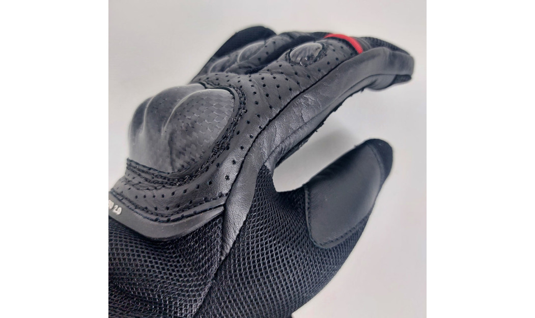 AGVPRO SPIDER EVO 2.0  CARBON ΑΕΡΙΖΟΜΕΝΑ ΓΑΝΤΙΑ ΜΗΧΑΝΗΣ BLACK/RED