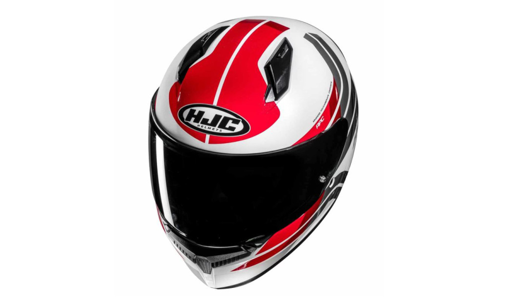 HJC C10 HIPER MC1 ΚΡΑΝΟΣ FULL FACE WHITE RED TITANIUM