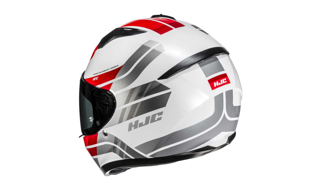 HJC C10 HIPER MC1 ΚΡΑΝΟΣ FULL FACE WHITE RED TITANIUM