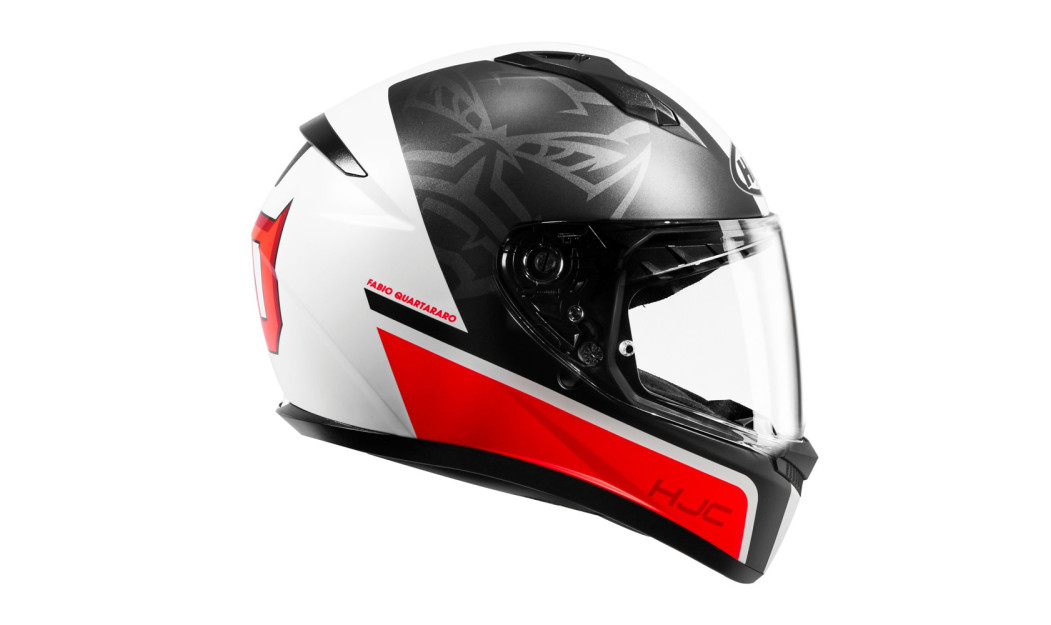 HJC C10 FQ20 QUARTARARO MC1SF ΚΡΑΝΟΣ FULL FACE BLACK WHITE RED