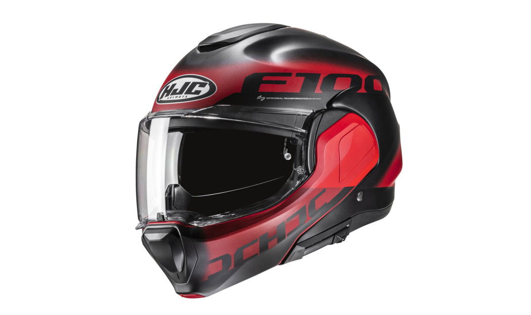 HJC F100 HETAL MC1SF ΚΡΑΝΟΣ FLIP UP SYSTEM BLACK RED
