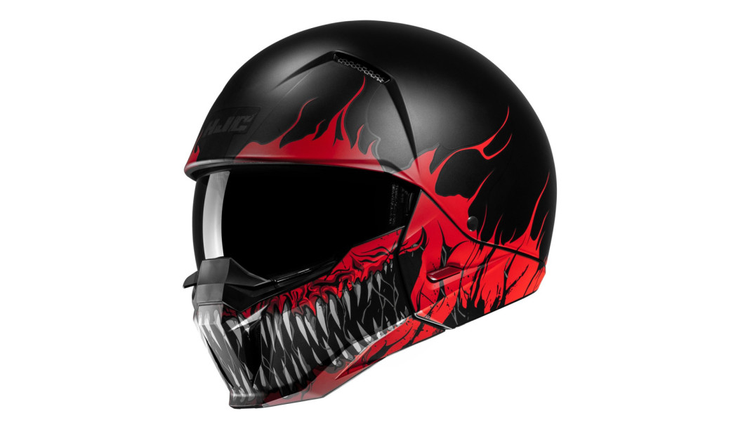 HJC i20 SCRAW MC1SF ΚΡΑΝΟΣ FULL FACE ΜΕ ΑΠΟΣΠΩΜΕΝΟ ΠΙΓΟΥΝΙ BLACK RED
