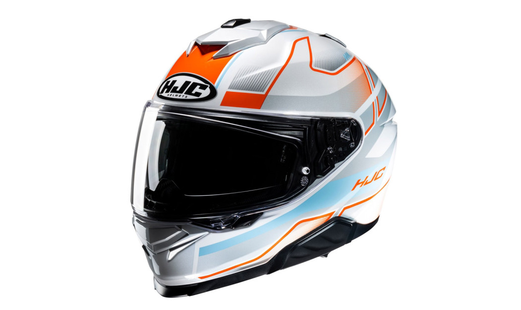 HJC i71 IORIX MC27 ΚΡΑΝΟΣ FULL FACE WHITE ORANGE