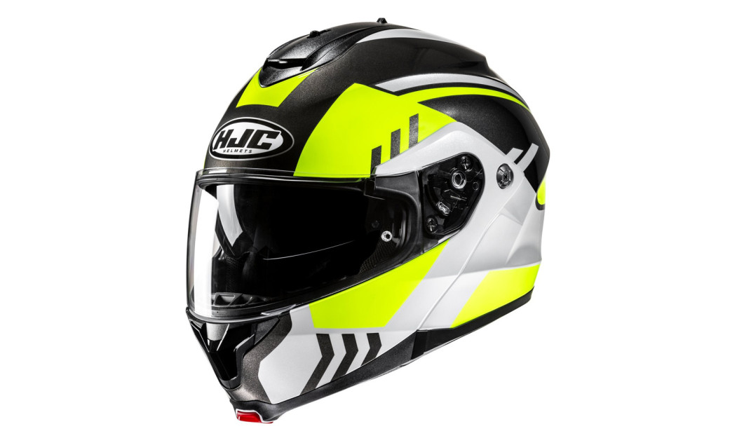 HJC C91N KAON MC3H ΚΡΑΝΟΣ FLIP UP FLUO WHITE BLACK
