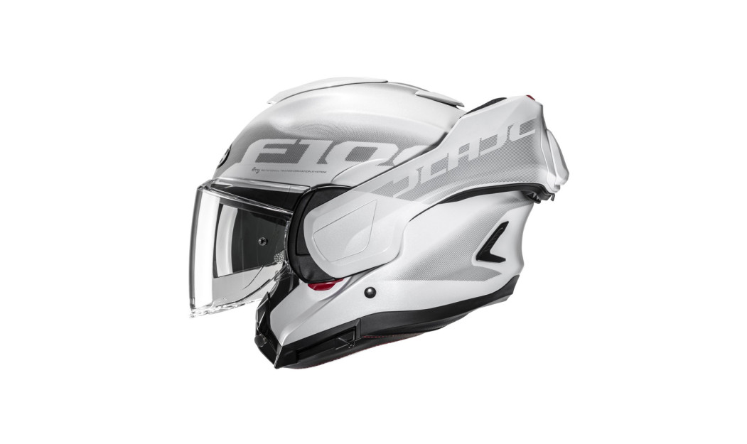 HJC F100 HETAL MC10 ΚΡΑΝΟΣ FLIP UP SYSTEM KEVLAR WHITE SILVER