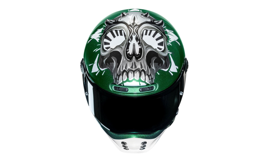 HJC V10 CRANIA MC4 ΚΡΑΝΟΣ FULL FACE GREEN WHITE