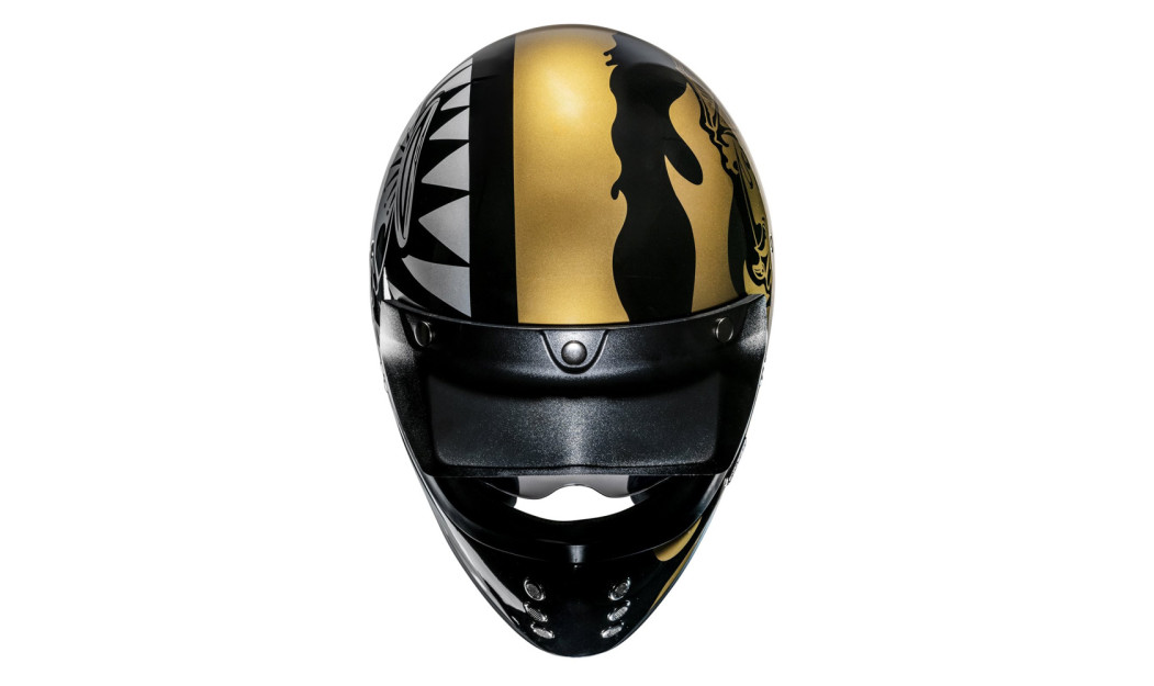 HJC V60 FLAME MC9 ΚΡΑΝΟΣ ΜΗΧΑΝΗΣ KEVLAR OFF ROAD VINTAGE GOLD BLACK