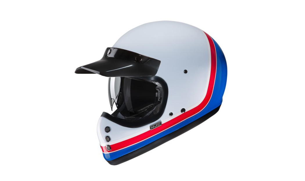 HJC V60 SCOBY MC21 ΚΡΑΝΟΣ ΜΗΧΑΝΗΣ KEVLAR OFF ROAD VINTAGE LIGHT BLUE