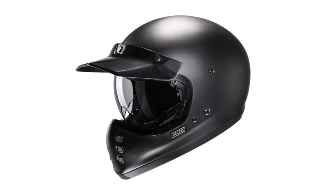 HJC V60 ΚΡΑΝΟΣ ΜΗΧΑΝΗΣ KEVLAR OFF ROAD VINTAGE SEMI FLAT BLACK