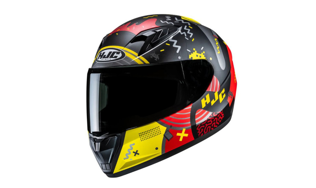 HJC Y10 MIKA  MC1SF ΠΑΙΔΙΚΟ ΚΡΑΝΟΣ ΜΗΧΑΝΗΣ FULL FACE RED YELLOW