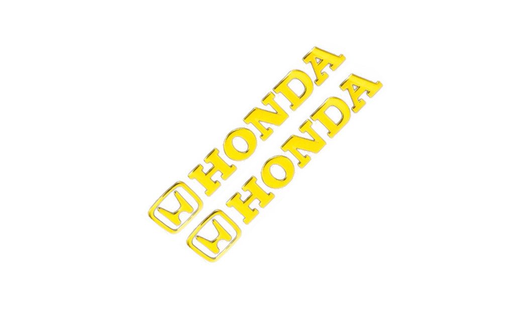HONDA ΑΥΤΟΚΟΛΛΗΤΟ ΣΗΜΑ 3D 2 ΤΕΜ. ΧΡΥΣΟ 