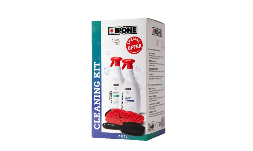 IPONE ΣΕΤ ΠΕΡΙΠΟΙΗΣΗΣ ΜΟΤΟΣΥΚΛΕΤΑΣ CLEANING KIT 4 ΤΕΜ.