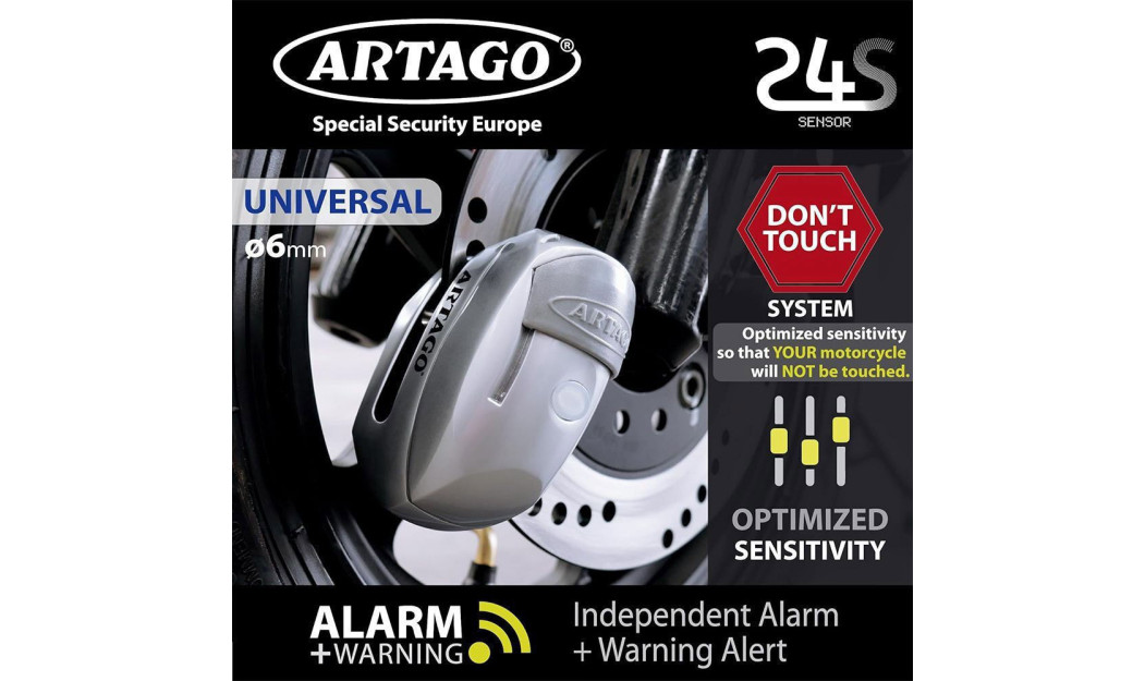 ARTAGO ΚΛΕΙΔΑΡΙΑ ΔΙΣΚΟΦΡΕΝΟΥ ΜΕ ΣΥΝΑΓΕΡΜΟ 24S.6M SILVER PRO9151