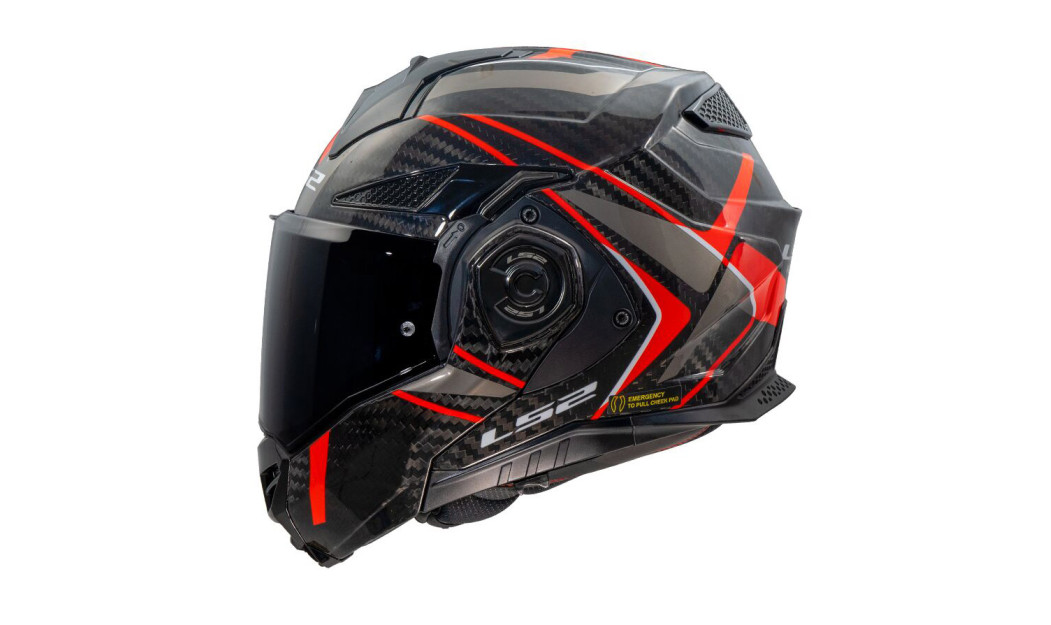 LS2 FF901 ADVANT X CARBON FUTURE II ΚΡΑΝΟΣ FLIP UP BLACK RED
