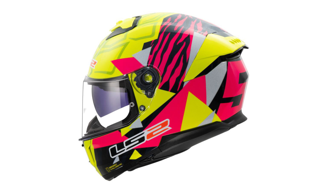 LS2 STREAM II FF808 TIGER ΚΡΑΝΟΣ FULL FACE GLOSS FLUO YELLOW