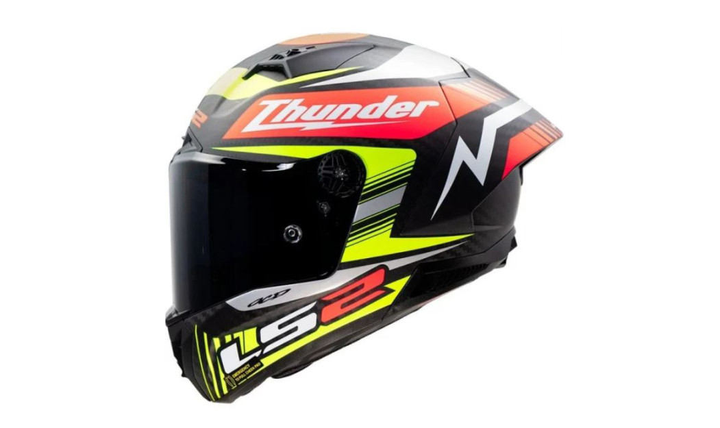 LS2 THUNDER GP AERO FF805 REPLICA ΚΡΑΝΟΣ FULL FACE BLACK CARBON RED 