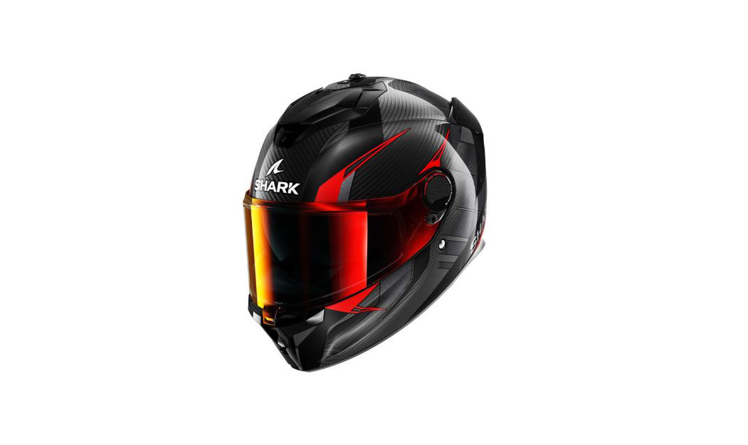 SHARK SPARTAN GT PRO ΚΡΑΝΟΣ FULL FACE CARBON KULTRAM CARBON BLACK RED 