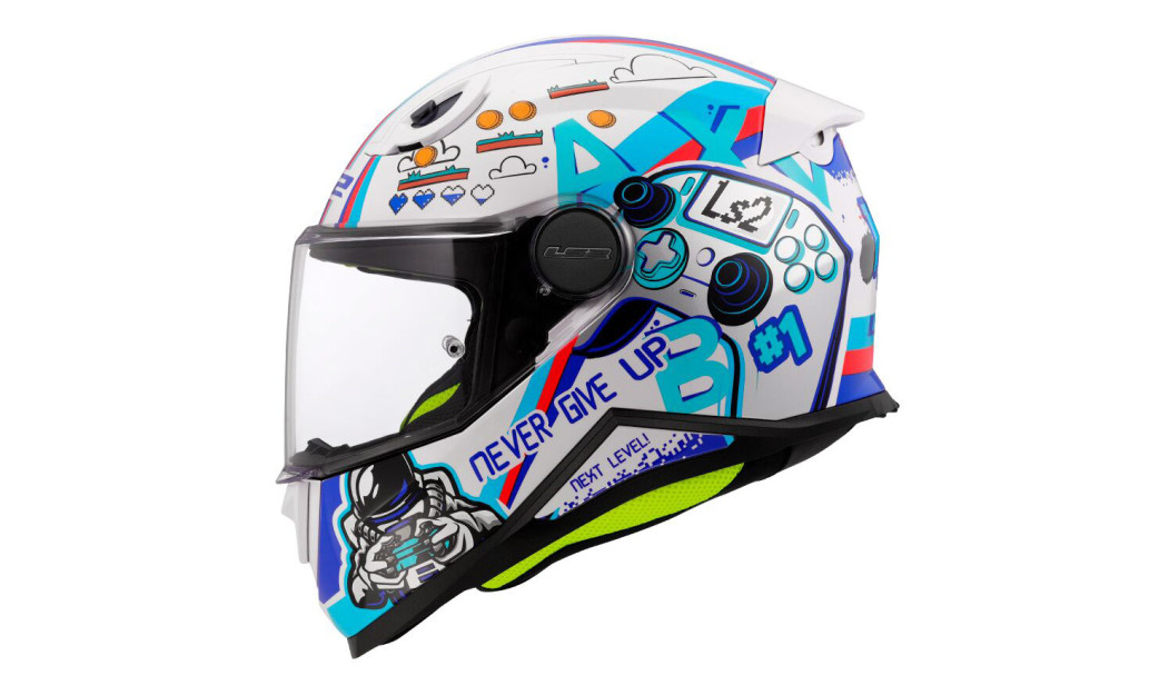 LS2 812 KID NEXT LEVEL ΠΑΙΔΙΚΟ ΚΡΑΝΟΣ ΜΗΧΑΝΗΣ FULL FACE WHITE BLUE
