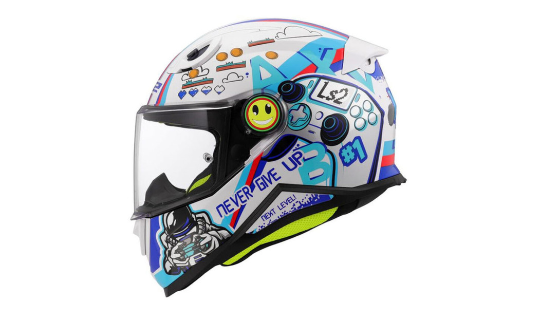 LS2 812 KID NEXT LEVEL ΠΑΙΔΙΚΟ ΚΡΑΝΟΣ ΜΗΧΑΝΗΣ FULL FACE WHITE BLUE