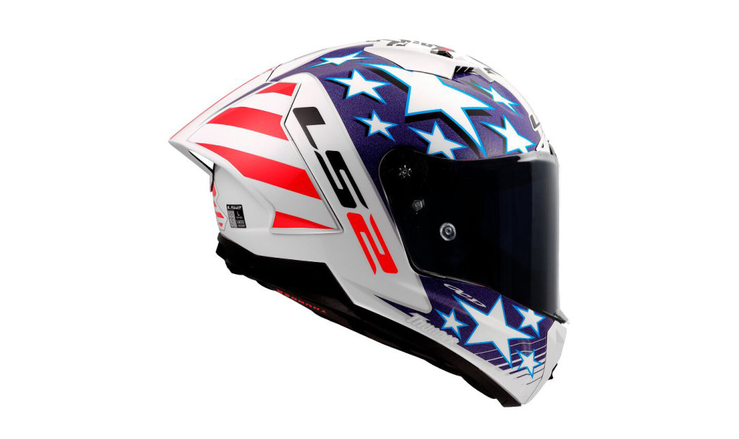 LS2 THUNDER GP AERO FF805 REPLICA BAZ ΚΡΑΝΟΣ FULL FACE WHITE RED BLUE