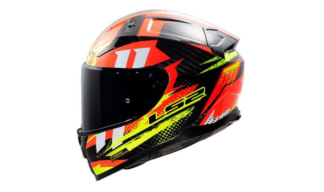 LS2 VECTOR II ΚΡΑΝΟΣ FULL FACE CARBON TANTIC ORANGE YELLOW