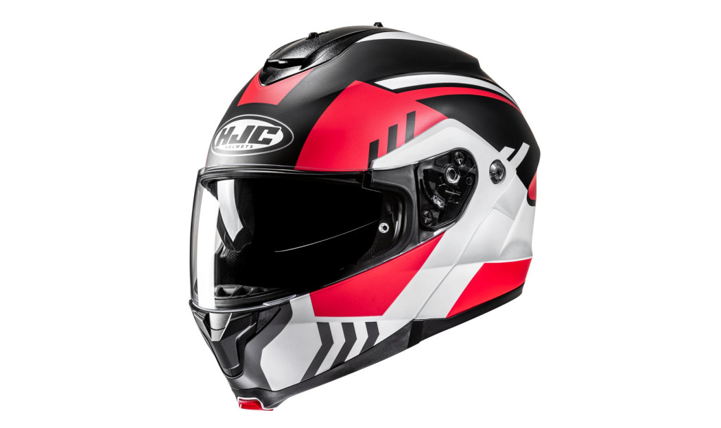 HJC C91N KAON MC1SF ΚΡΑΝΟΣ FLIP UP RED WHITE BLACK