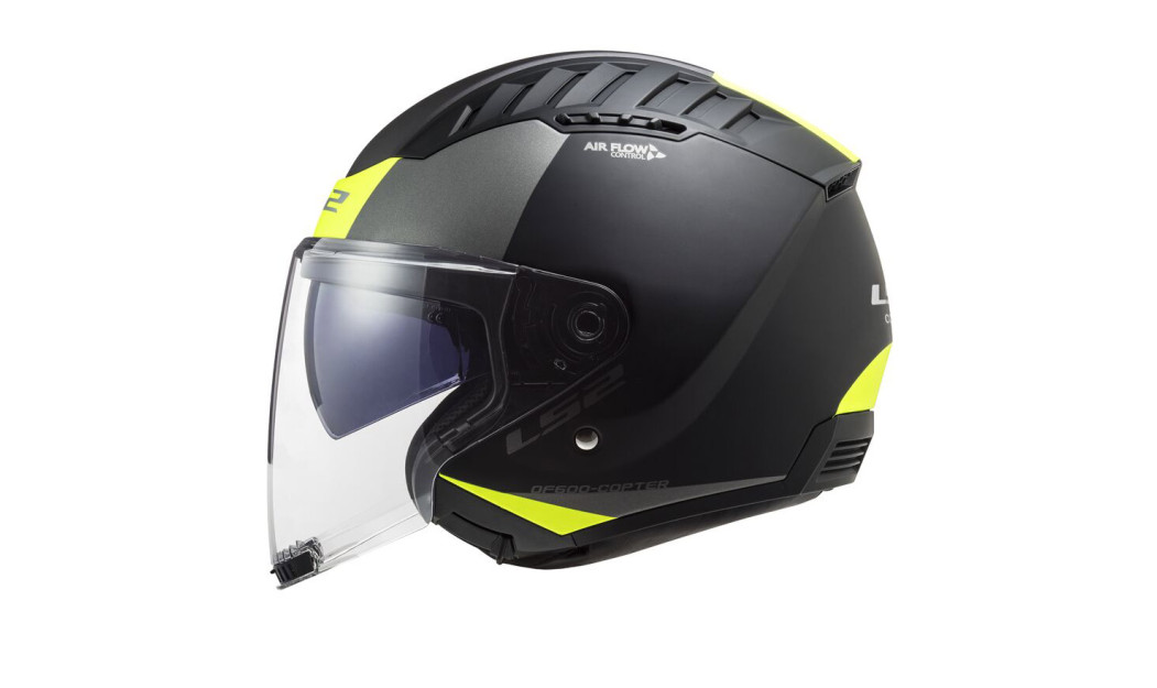 LS2 COPTER II OF600 URBANE ΚΡΑΝΟΣ JET FLUO BLACK SILVER