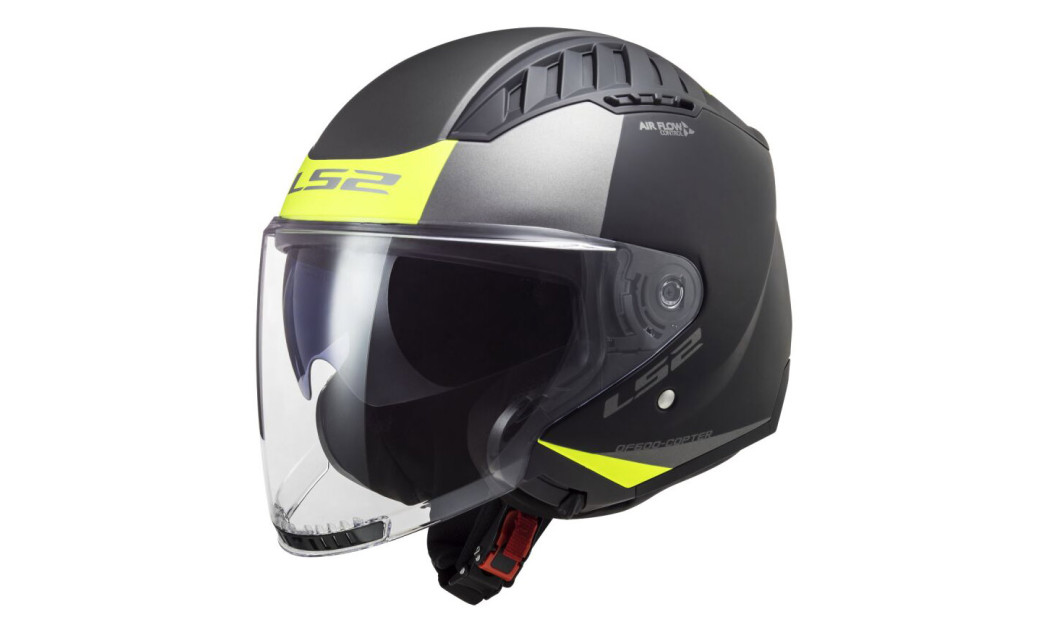 LS2 COPTER II OF600 URBANE ΚΡΑΝΟΣ JET FLUO BLACK SILVER